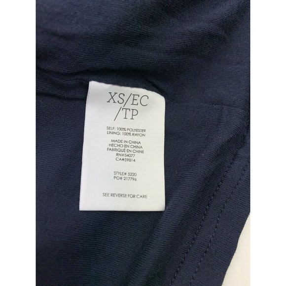 CAbi #5220 Top Fairy Tale Floral Pink Navy Blue XS Cold Shoulder Camisole - Picture 7 of 7